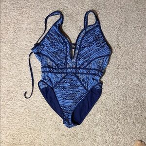 BECCA Navy and Light Blue Kids One Piece